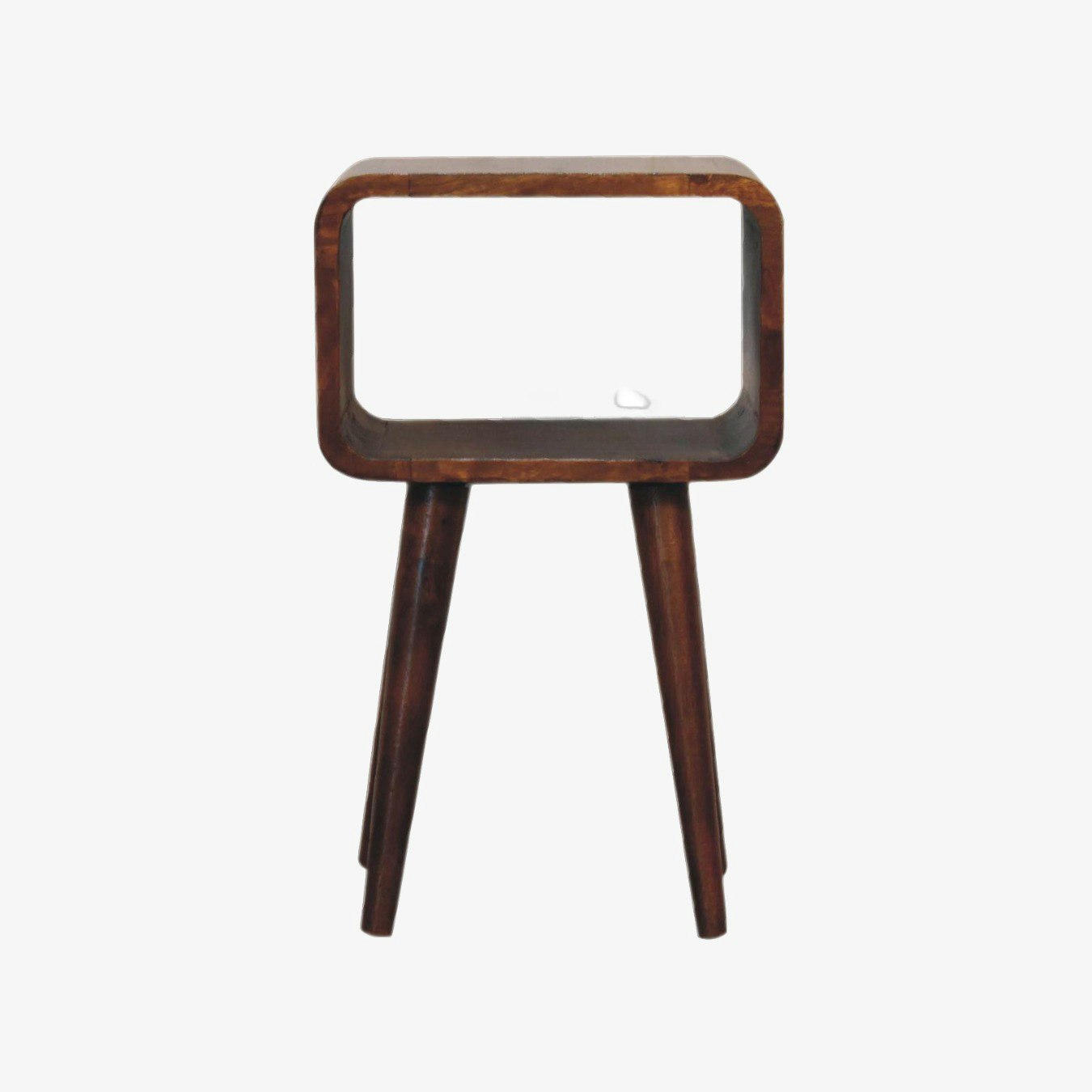 Mini Curved Open Bedside - Chestnut by Artisan Furniture