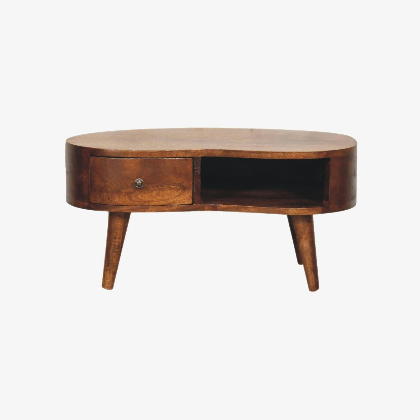Mini Wave Coffee Table - Chestnut by Artisan Furniture