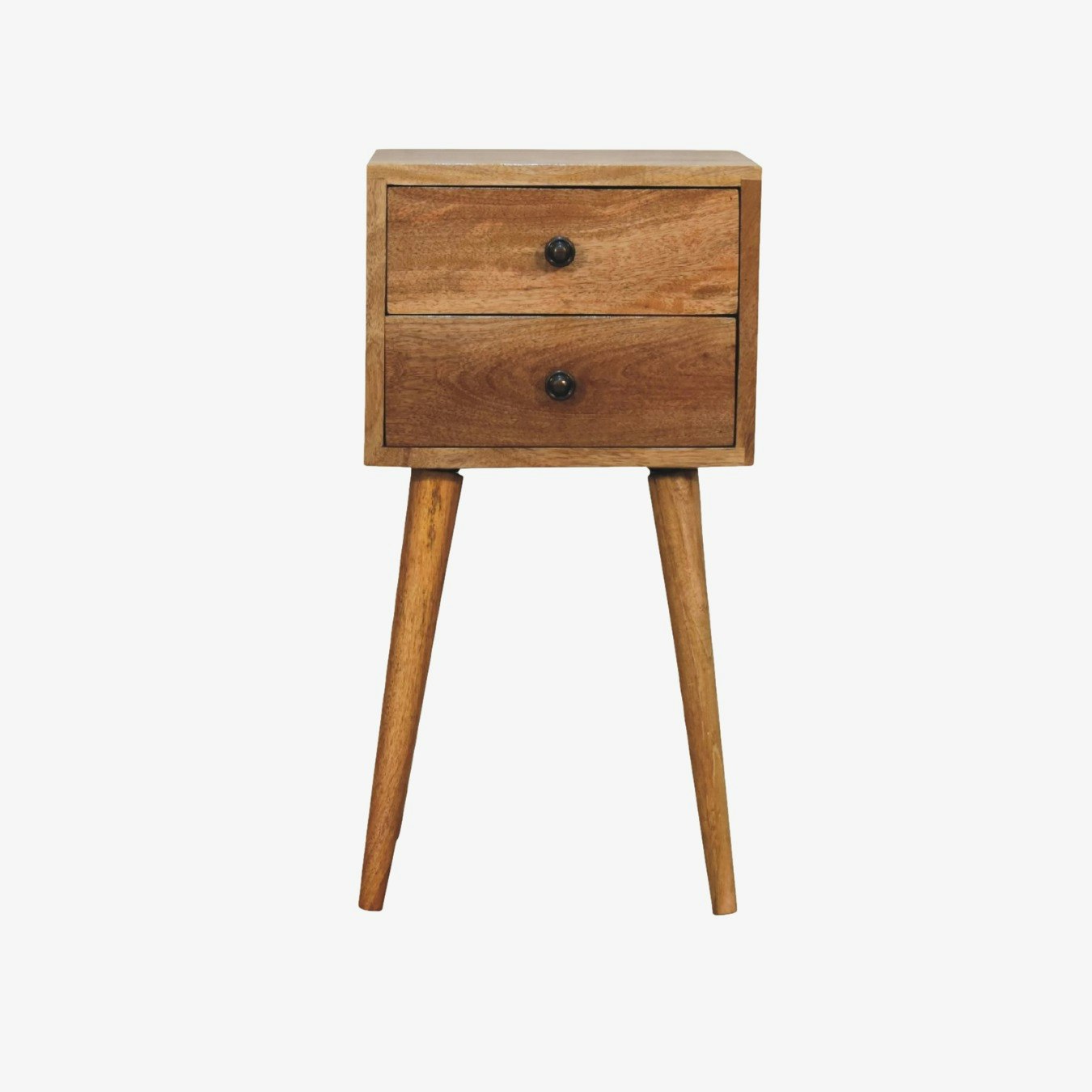 Mini 2 Drawer Bedside - Oak-ish by Artisan Furniture