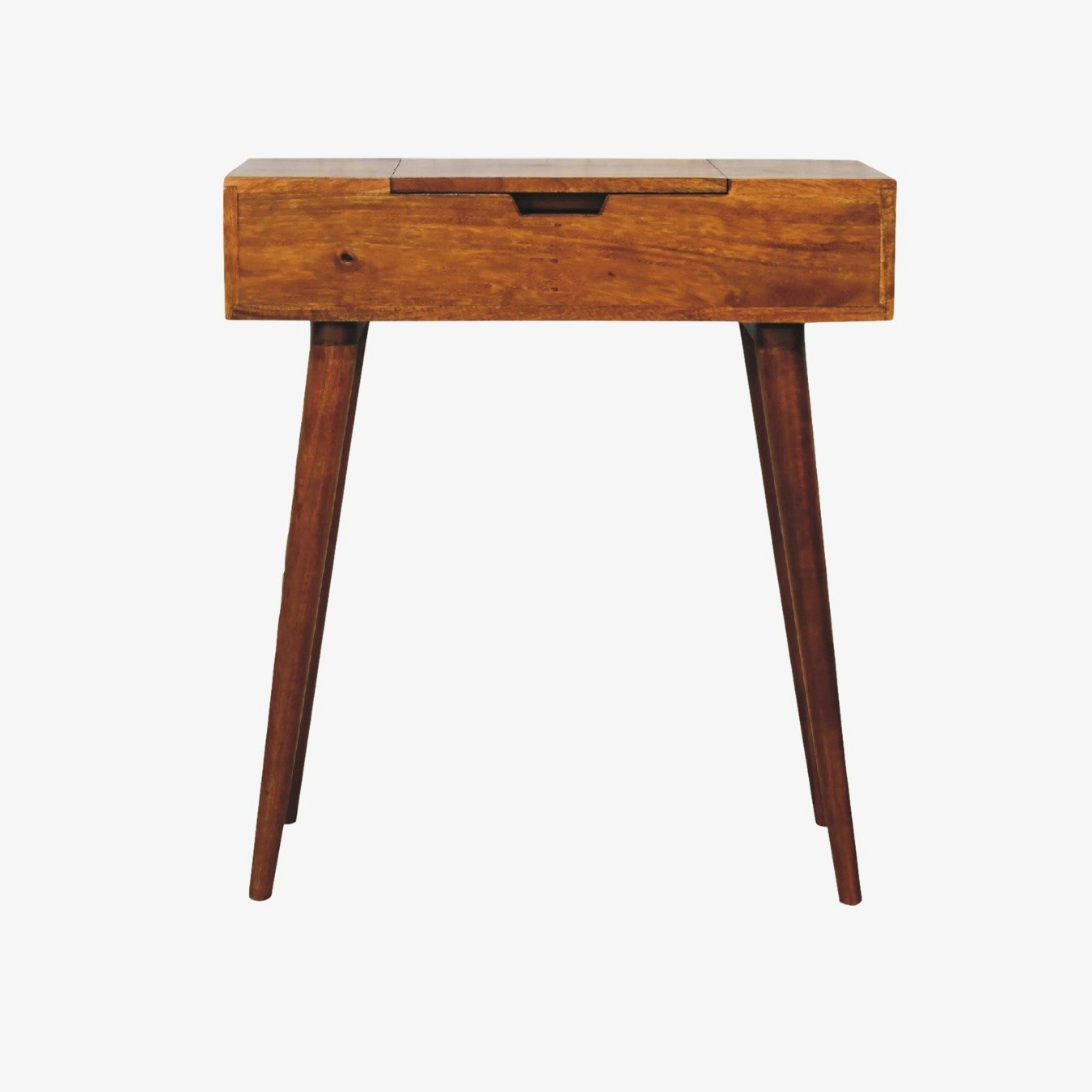 Mini Dressing Table with Foldable Mirror - Chestnut by Artisan Furniture