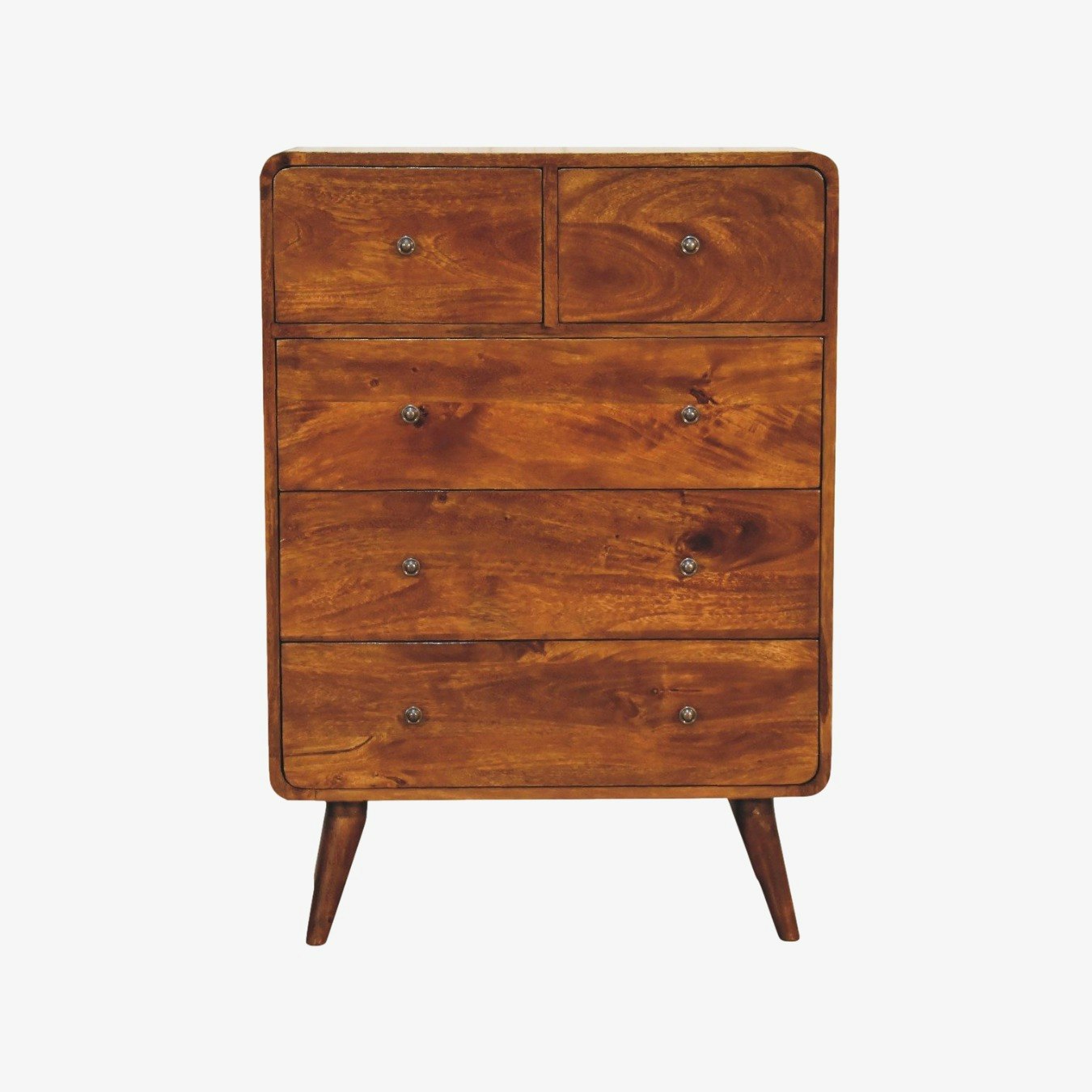 2 Over 3 Curved Chestnut Chest by Artisan Furniture