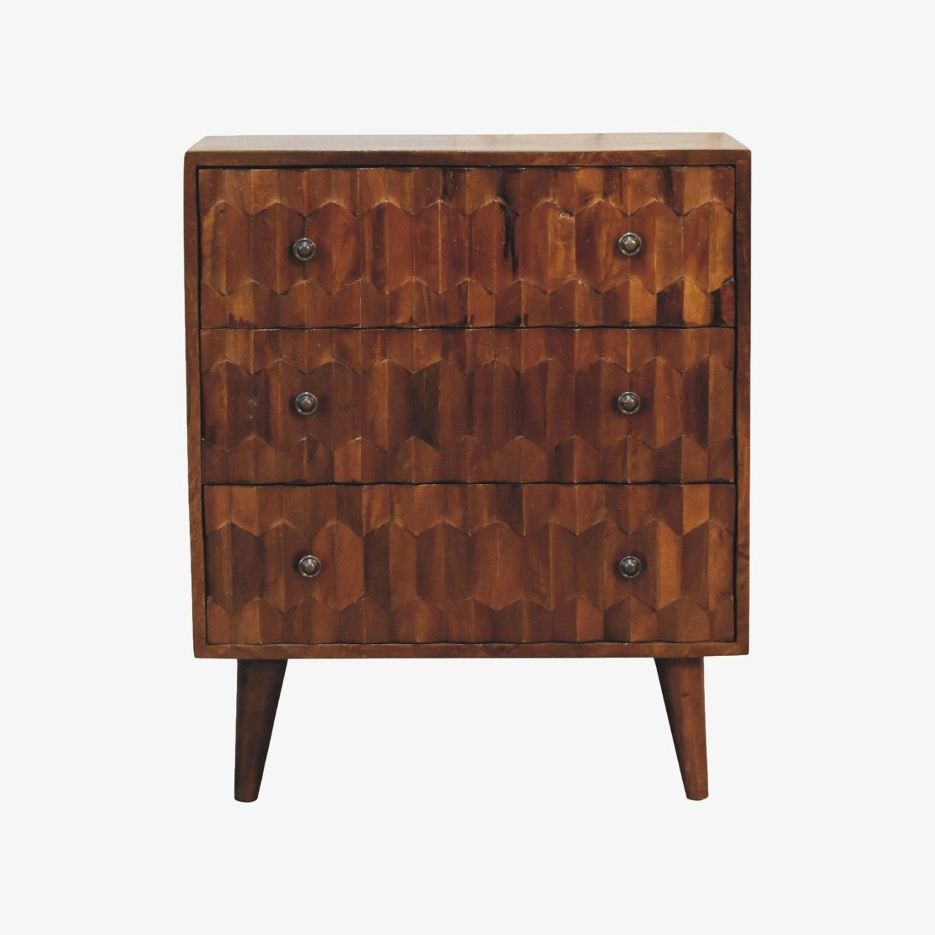 Chestnut Pineapple Carved Chest by Artisan Furniture