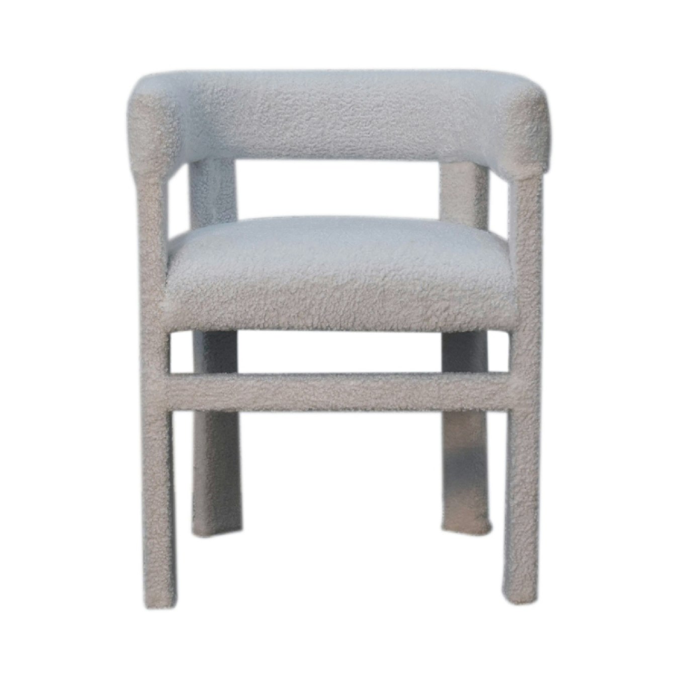 White Boucle Occassional Chair by Artisan Furniture