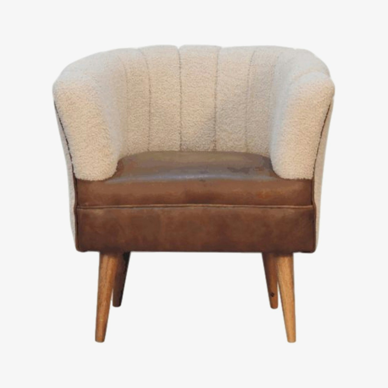 Boucle Cream Buffalo Armchair by Artisan Furniture