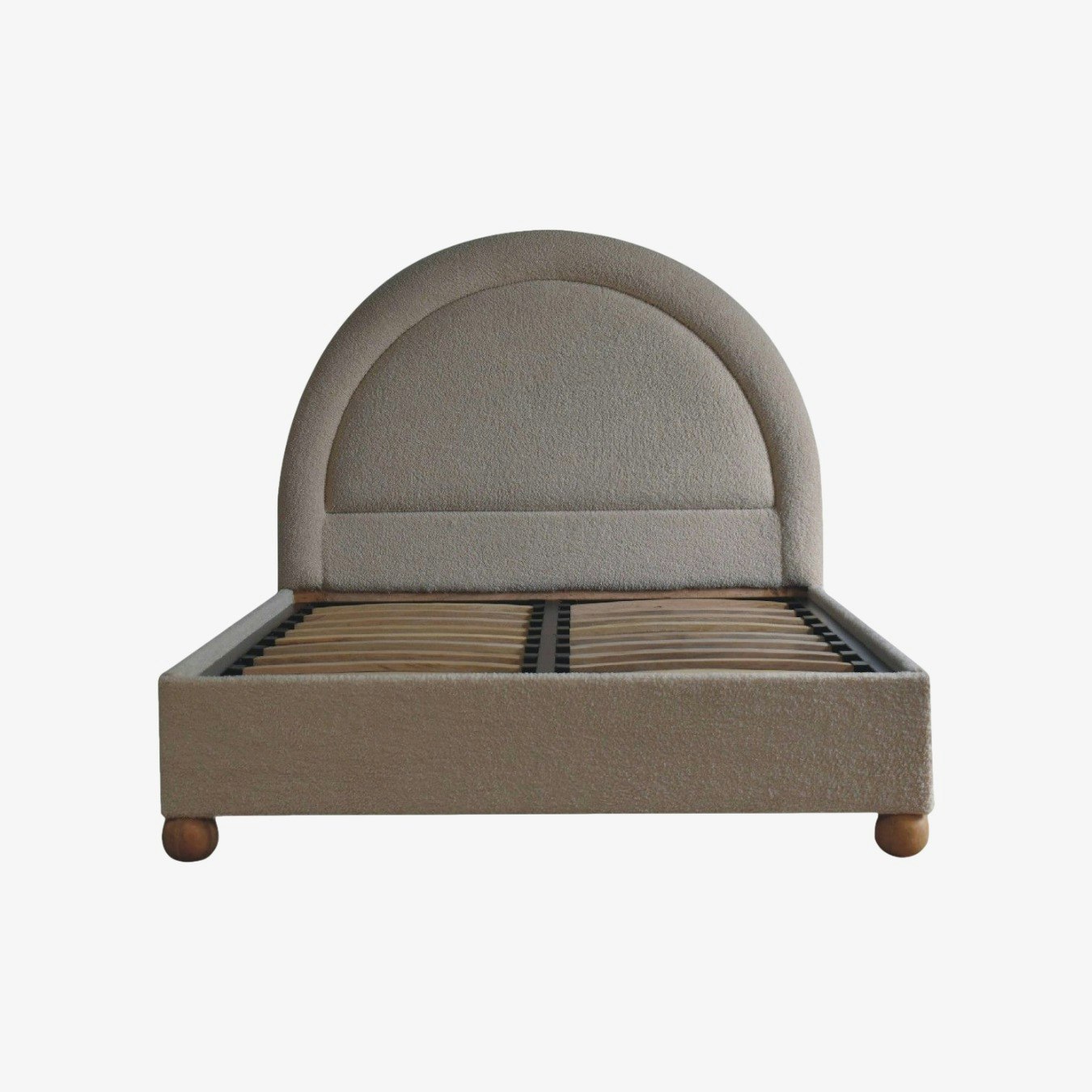 Cream Boucle Double Bed by Artisan Furniture
