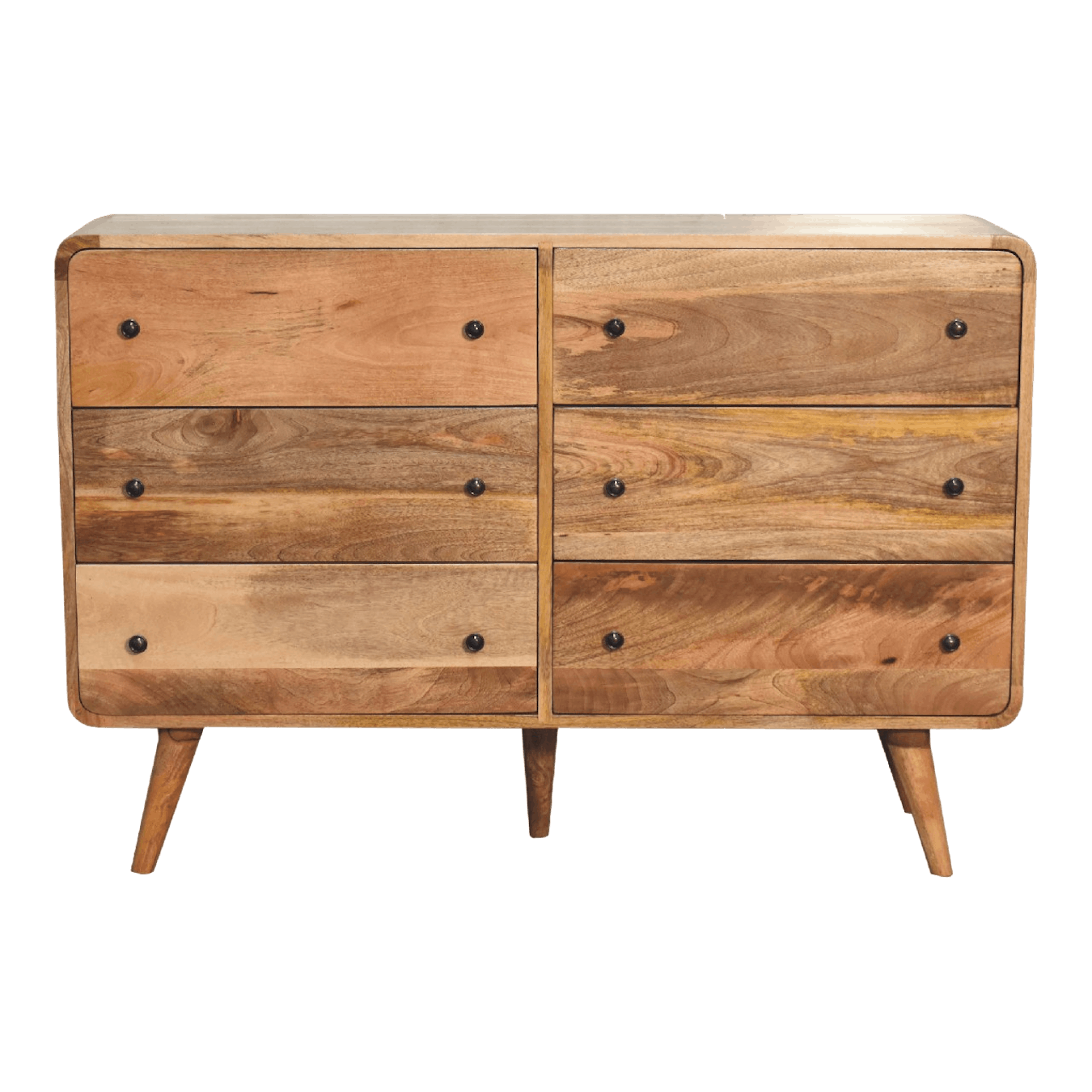 Large Curved Oak-ish Chest by Artisan Furniture