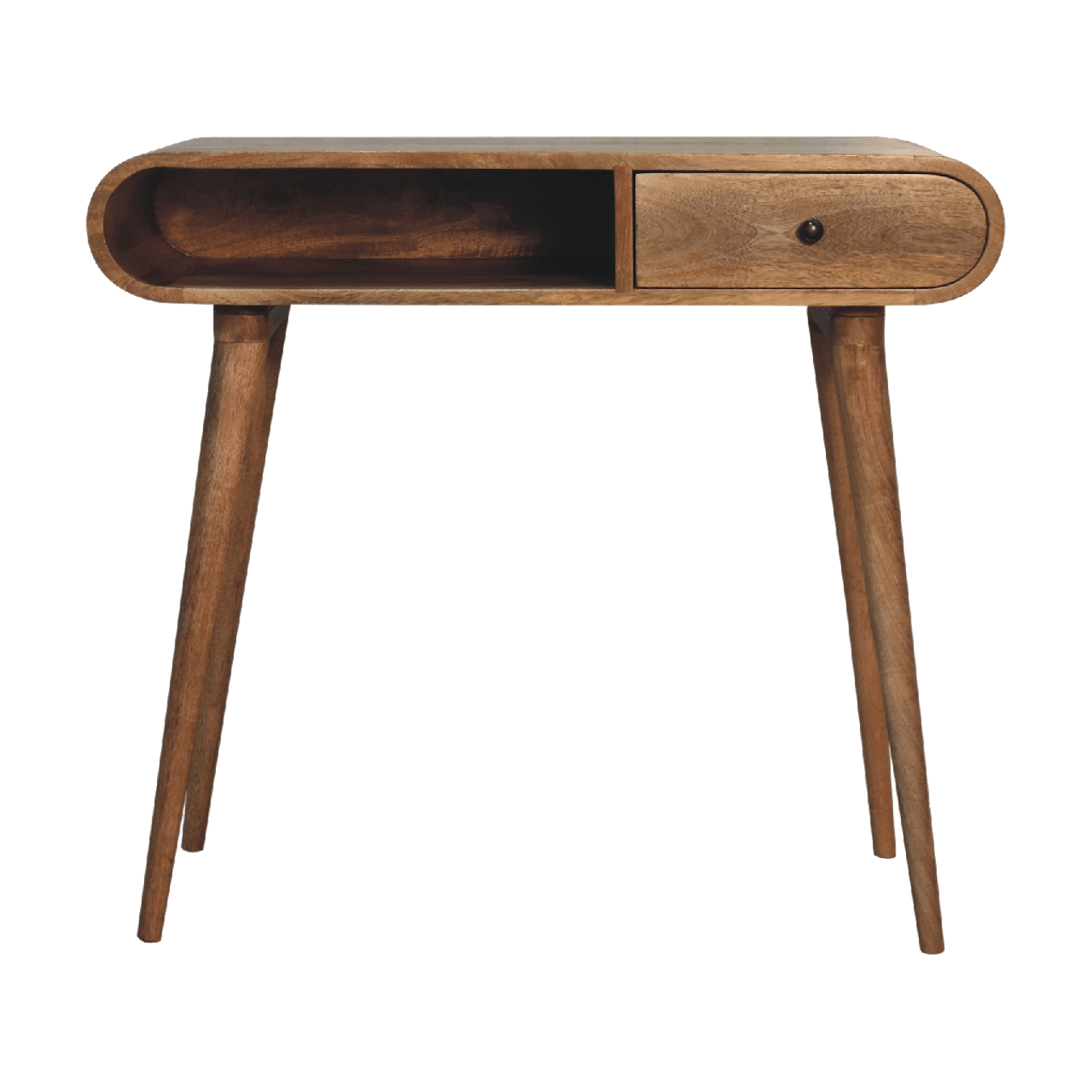 Curved Chestnut Writing Desk by Artisan Furniture