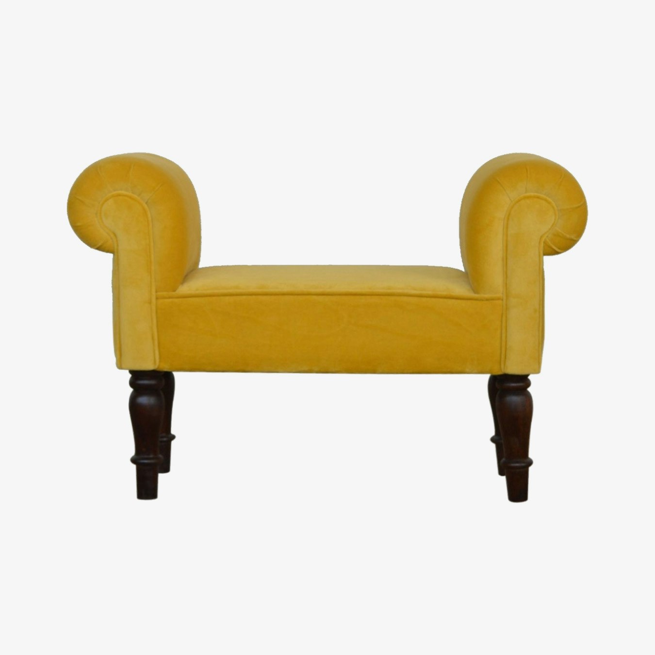 Mini Velvet Bench - Mustard by Artisan Furniture