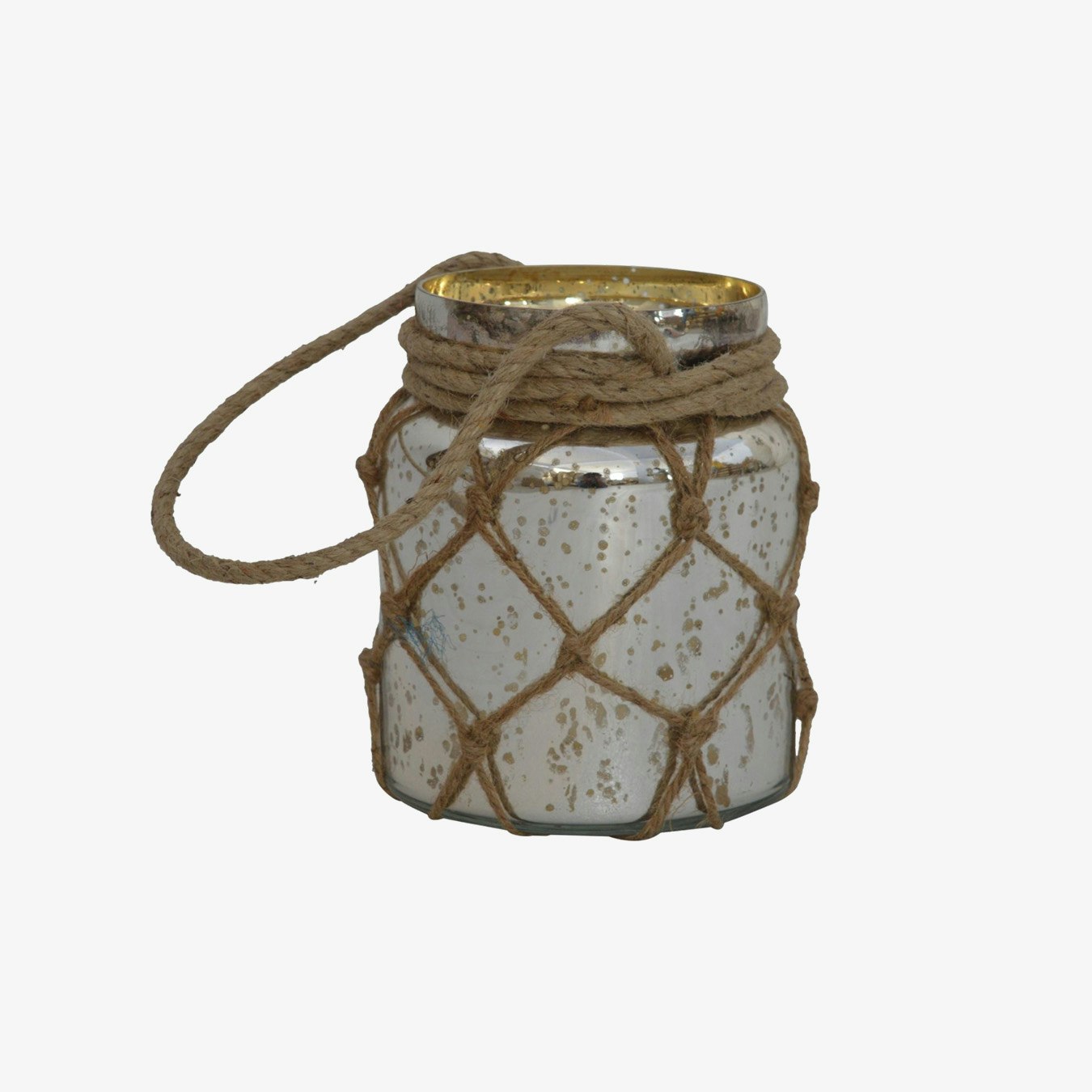 Glass Jar Lantern with Rope by Artisan Furniture