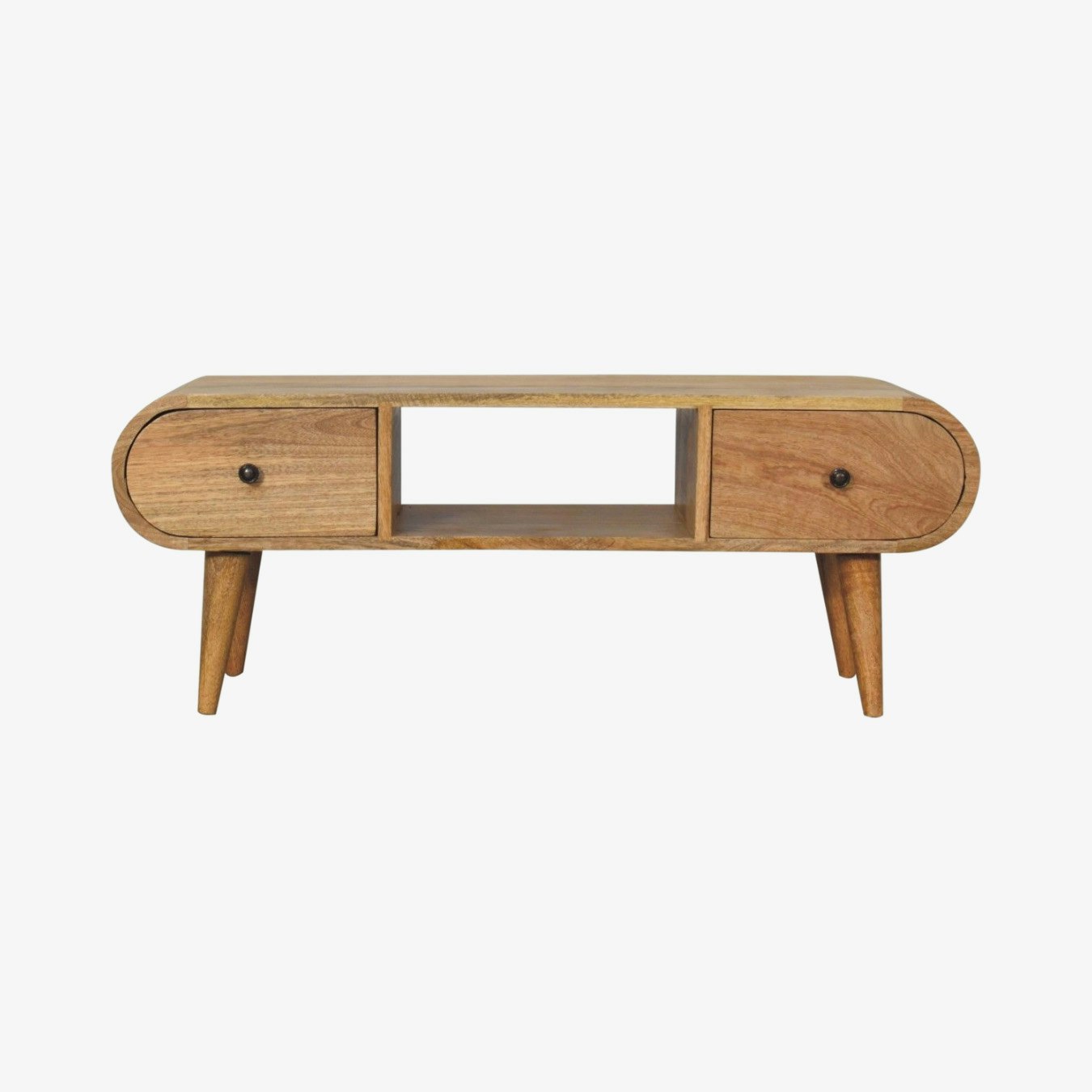 Circular TV Unit - Oak-ish by Artisan Furniture