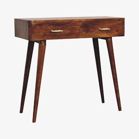 T-Bar Console Table - Chestnut