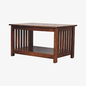 Slatted Coffee Table - Chestnut