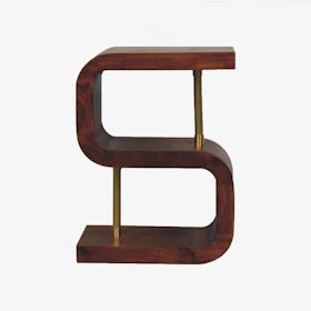 S-curve Brass Bedside