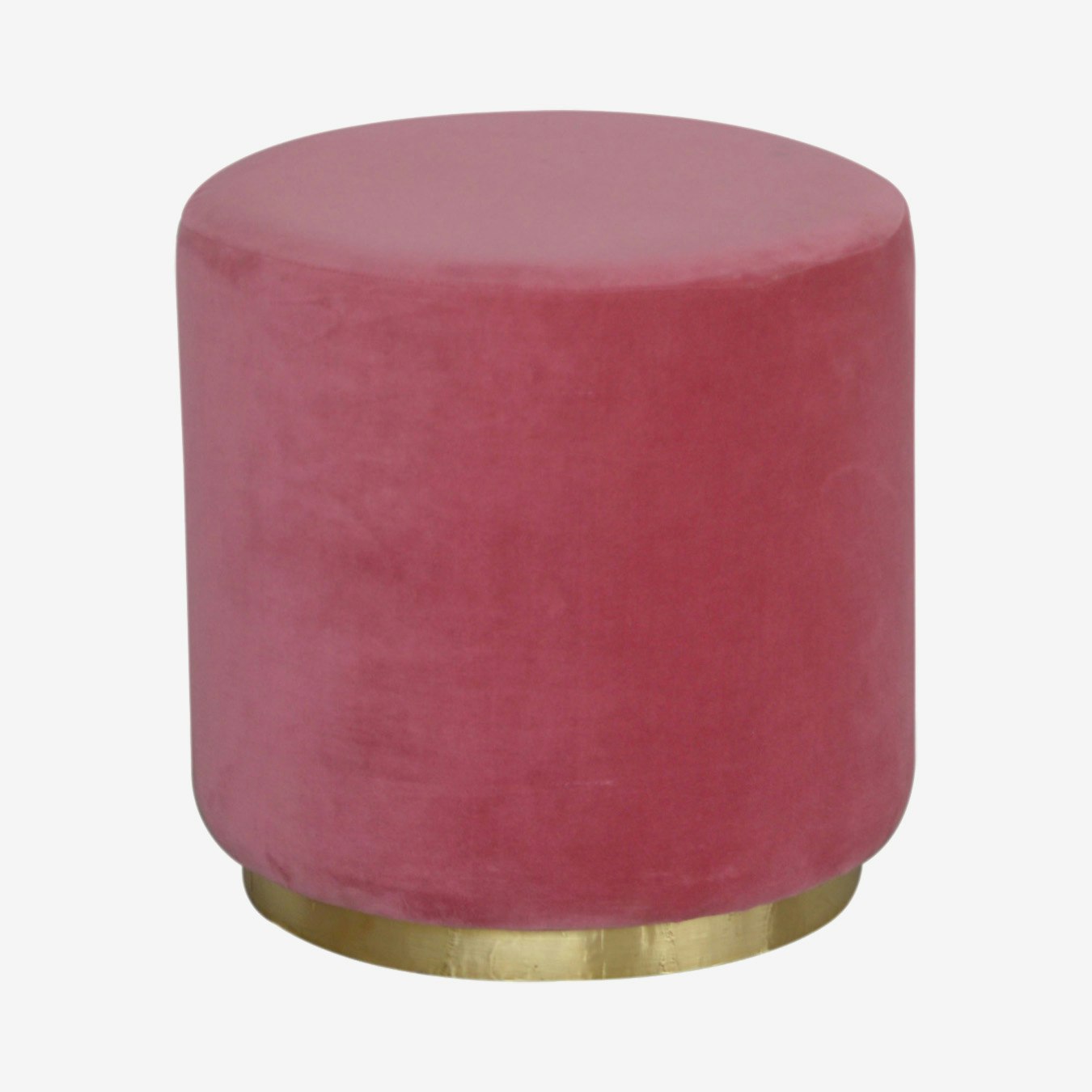 Footstool - Pink / Gold - Velvet by Artisan Furniture