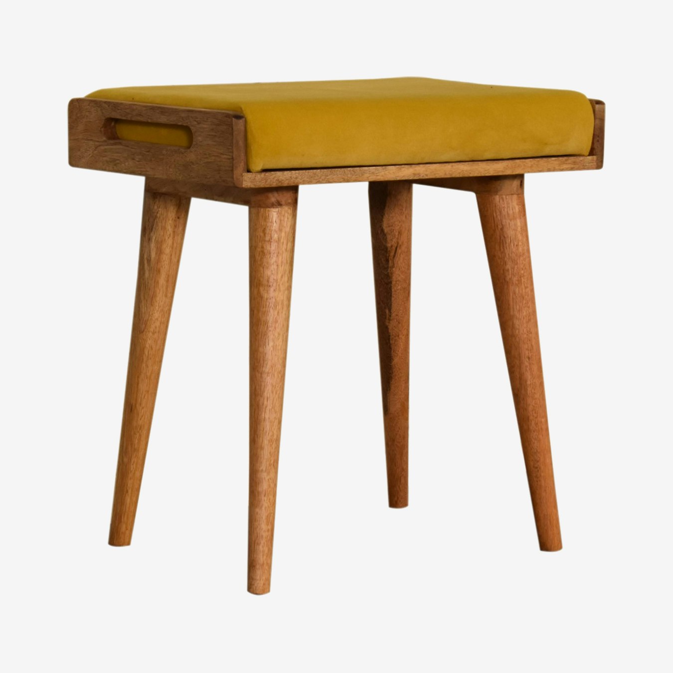 Square Footstool - Mustard by Artisan Furniture