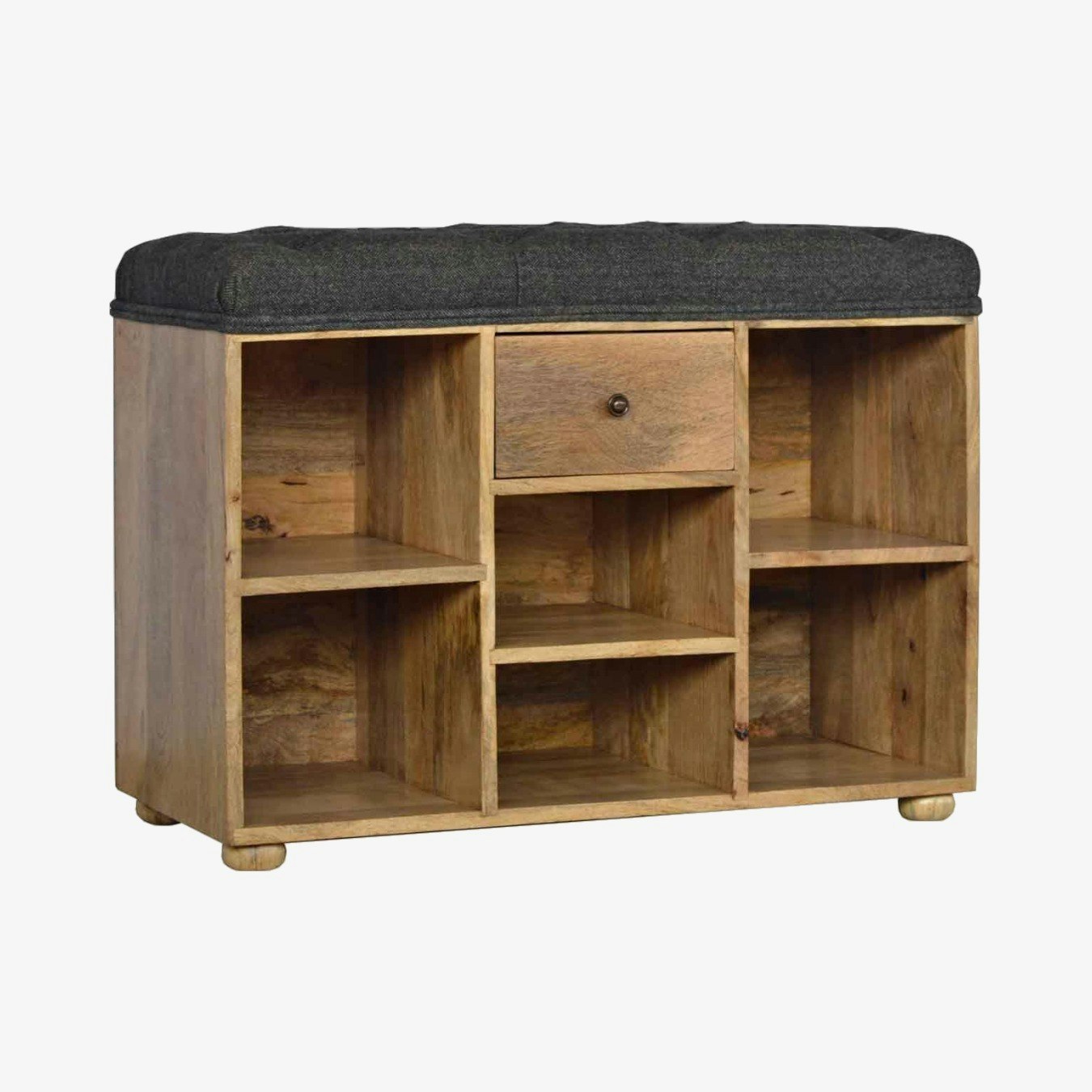 Tweed Shoe Storage Bench - Black by Artisan Furniture