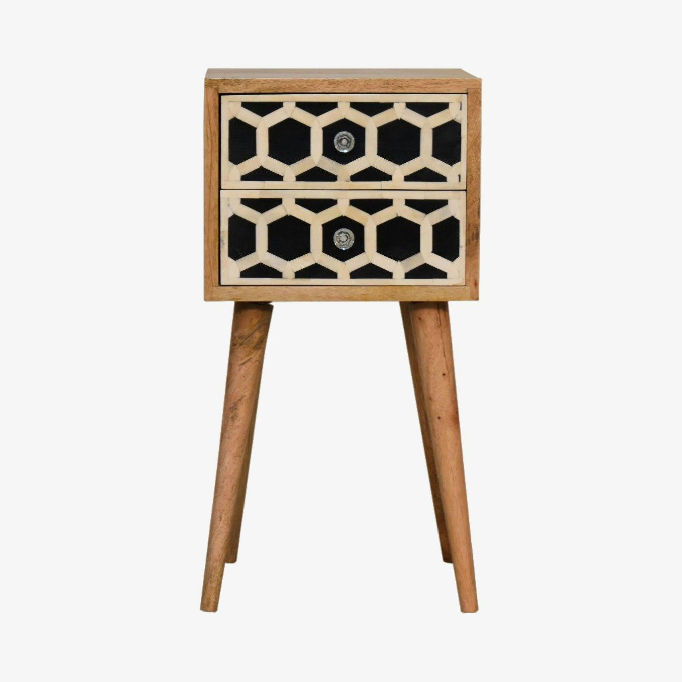 Bone Bedside Table - 2 Drawer by Artisan Furniture
