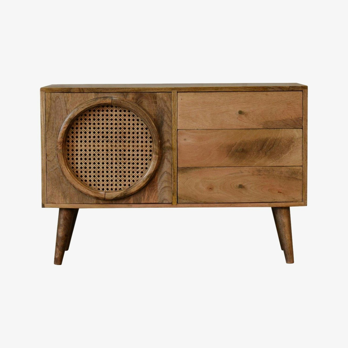 Larissa Round Door Sideboard - Rattan by Artisan Furniture