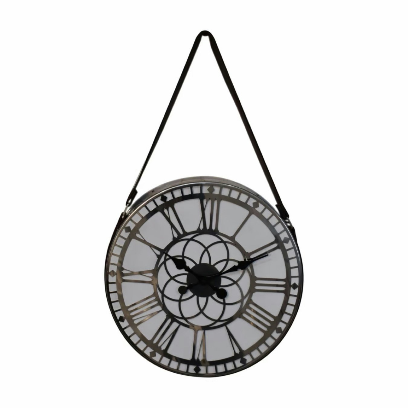Hanging Wall Clock - White/Chrome by Artisan Furniture