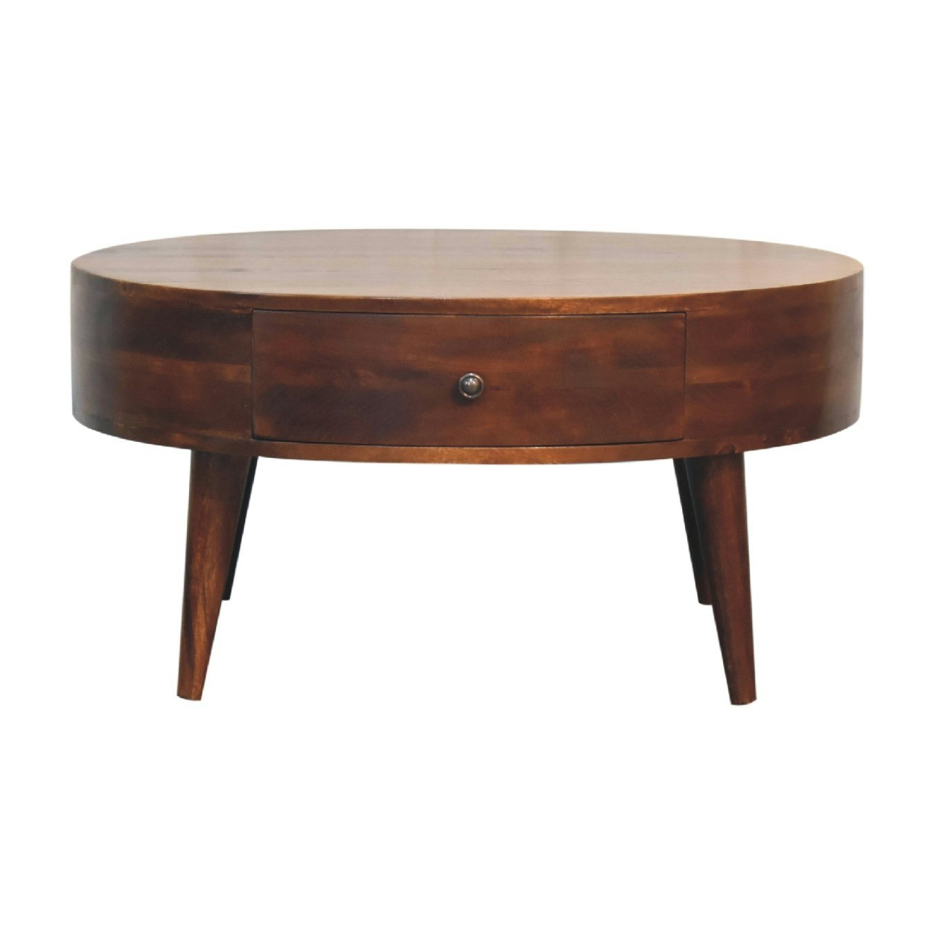 Odyssey Round Coffee Table - Mango Wood/Chestnut by Artisan Furniture