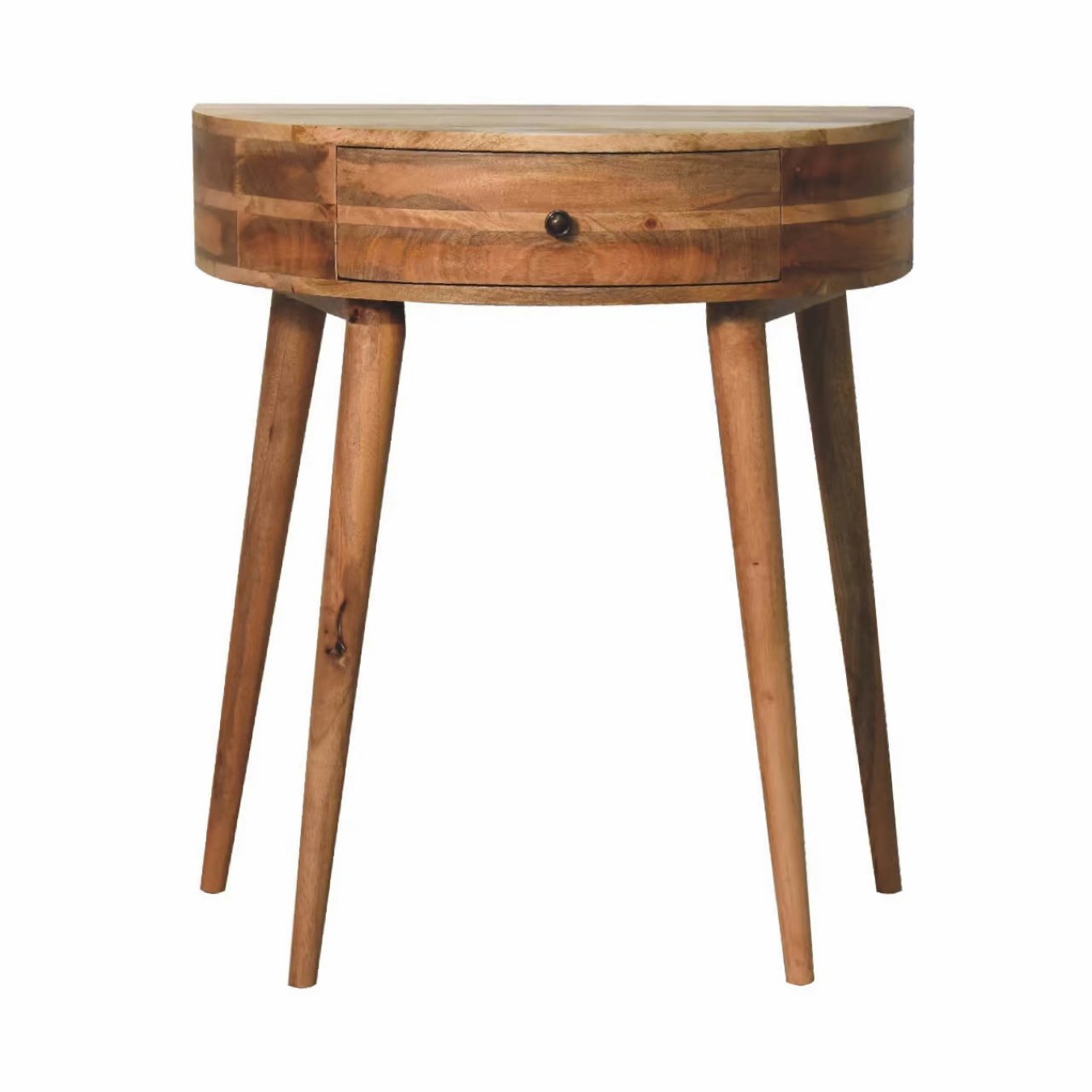 Odyssey Oak Round Console Table - Mango Wood/Oak by Artisan Furniture