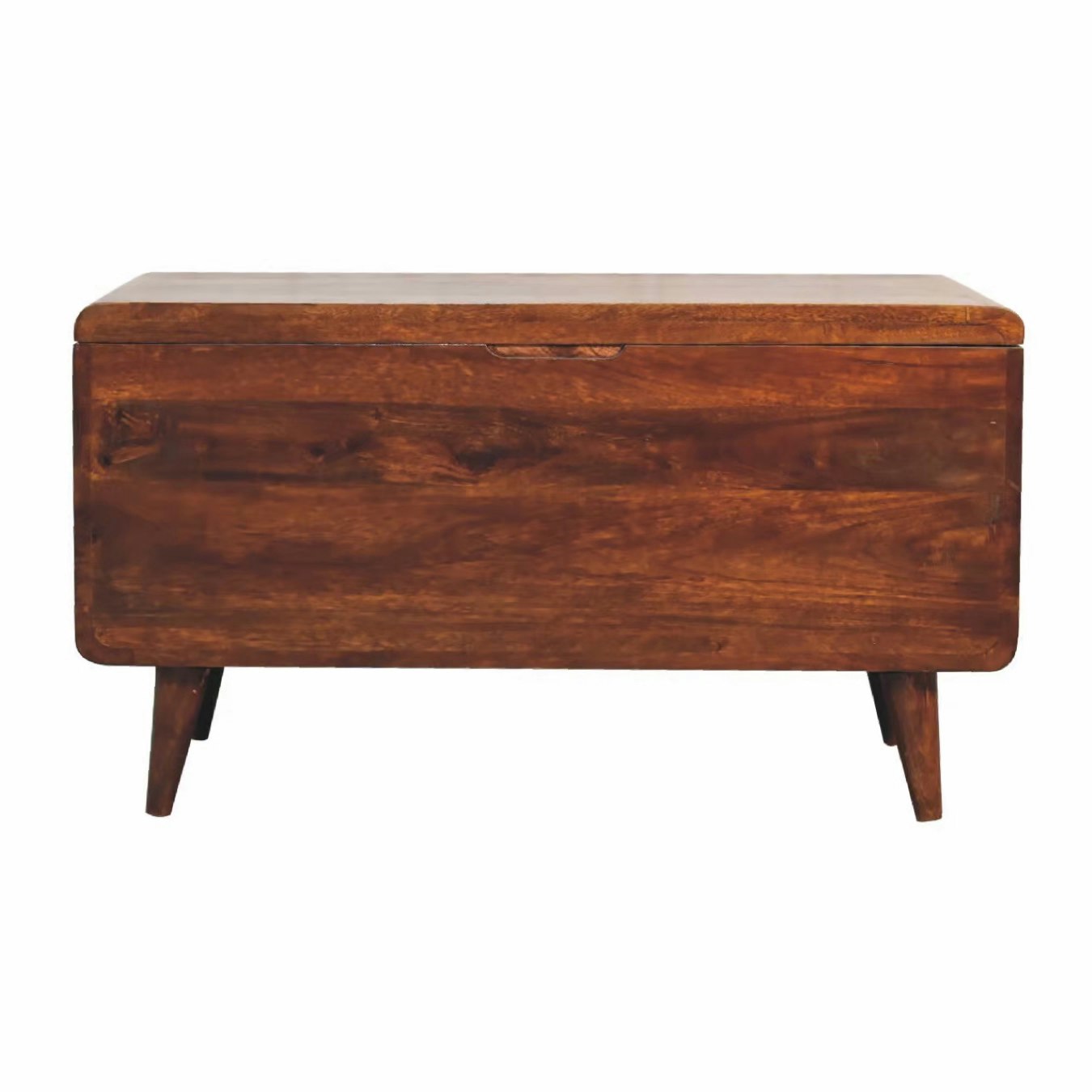 Curved Blanket Box - Mango Wood/Chestnut by Artisan Furniture