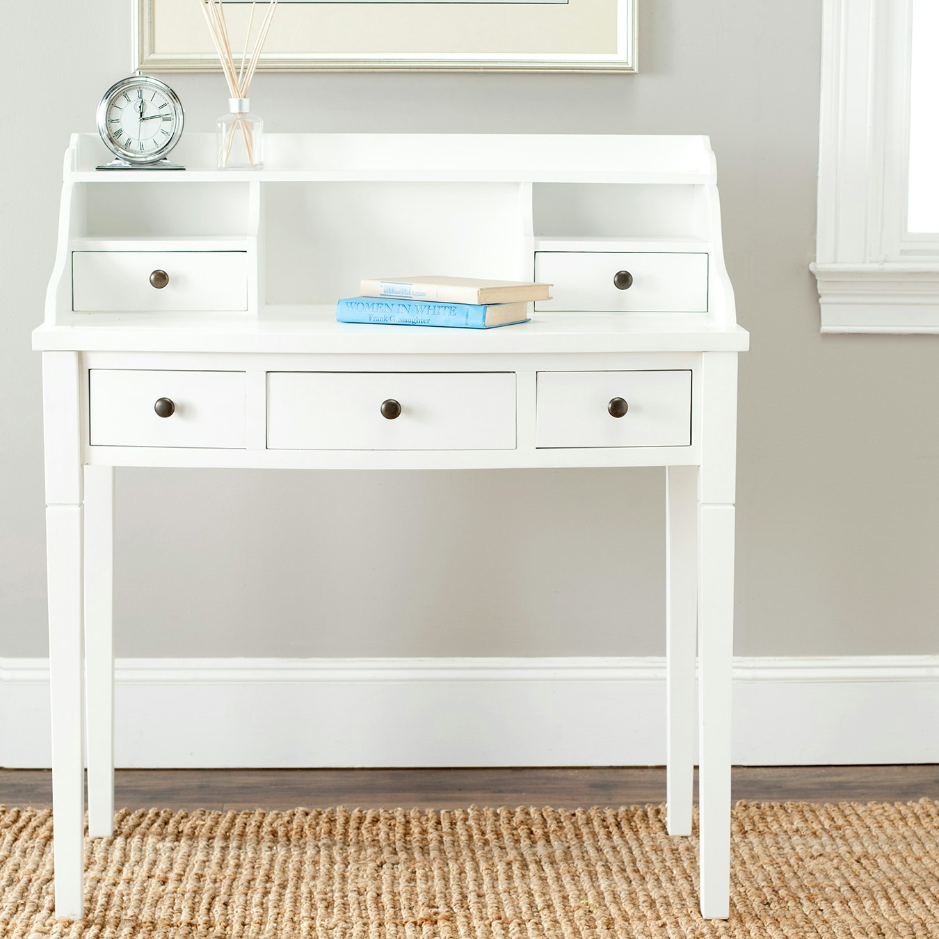 Wooden Writing Desk White By Safavieh Fy