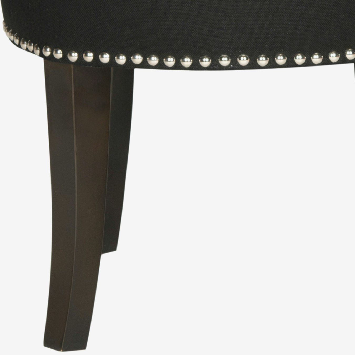 Upholstered Vanity Stool Black By Safavieh Fy