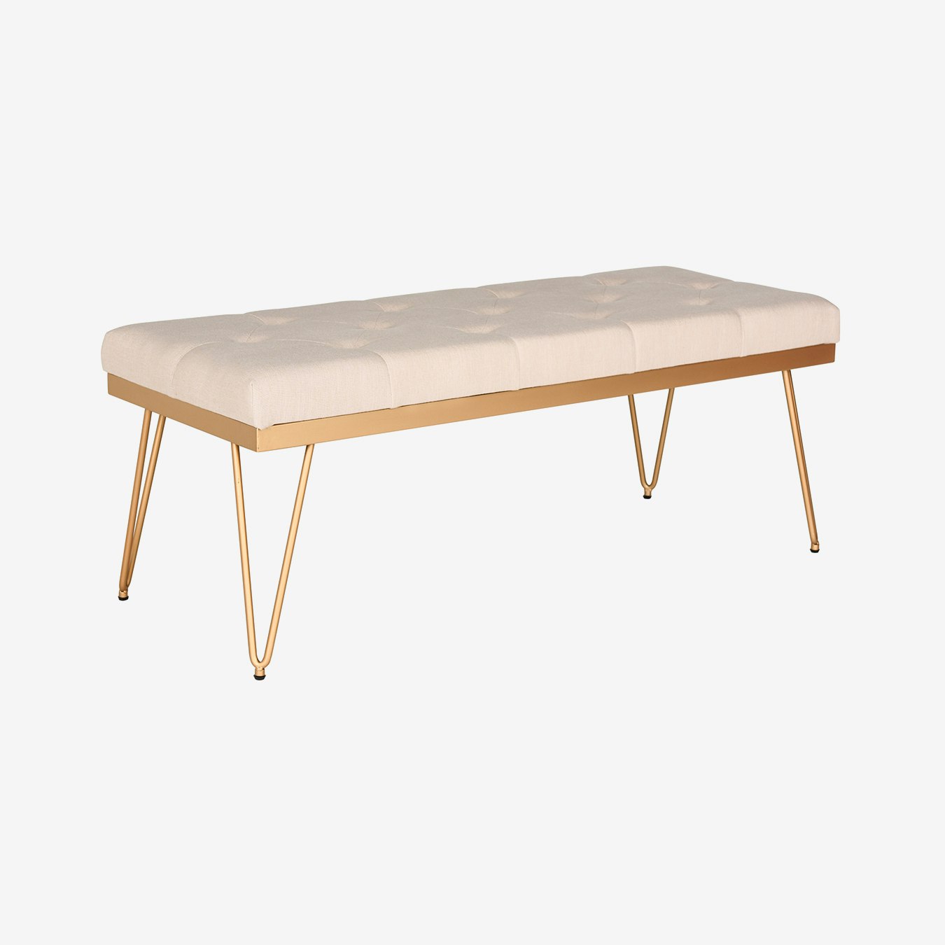 Linen Upholstered Bench In Beige 1 By Safavieh Fy
