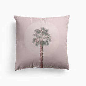 Pastel Pink Palm Tree Cushion