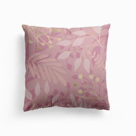 Pastel Pink Floral Glamour Cushion