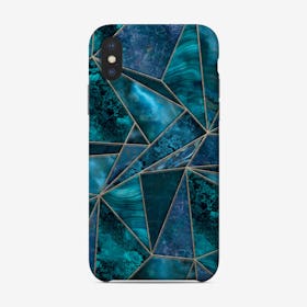 Gemstone Stained Glass Blue Phone Case