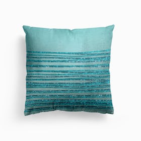 Blue Glamour Lines Cushion