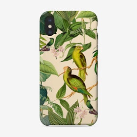 Green Jungle Parakeets Phone Case