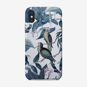 Blue Tropical Birds Phone Case