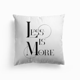 Less Is More White Cushion