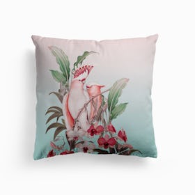 Pastel Cockatoos Paradise Cushion