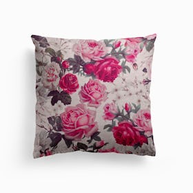 Pink Vintage Roses Cushion