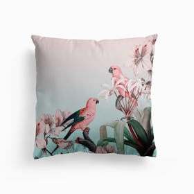 Pastel Parrots Paradise Cushion
