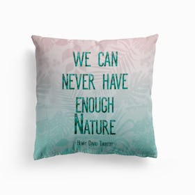 Nature Quote Palm Leaves Cushion