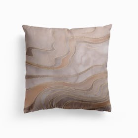 Marble Apricot Canvas Cushion
