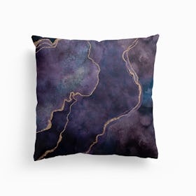 Gemstone Glamour Purple Canvas Cushion