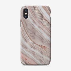 Rosegold Apricot Marble Phone Case