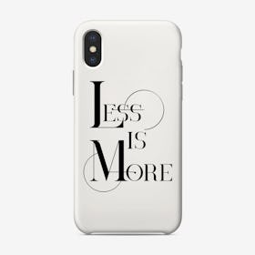 Less Is More White Phone Case