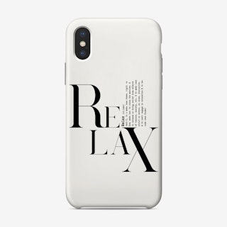 Relax White Phone Case