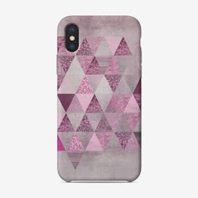 Pink Glamour Triangles Phone Case