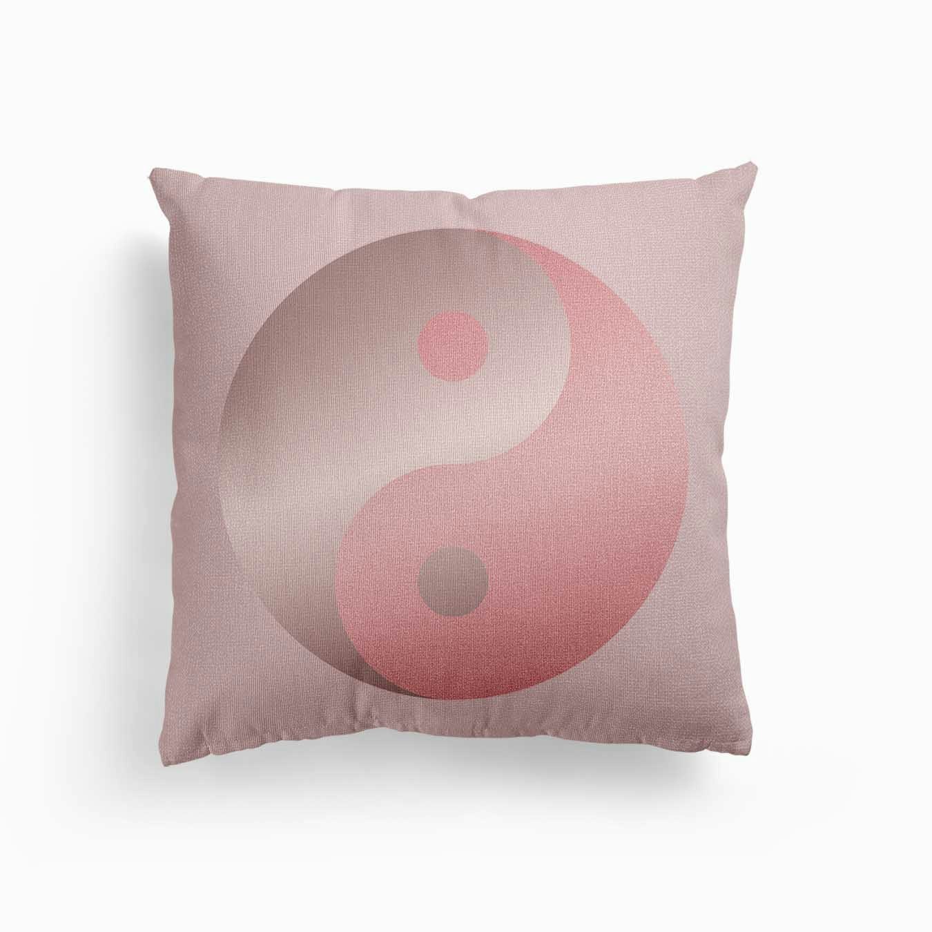 Rosegold Yin Yang Canvas Coussin