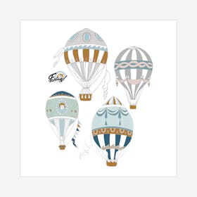 Balloons - Wall sticker - Pack of 4