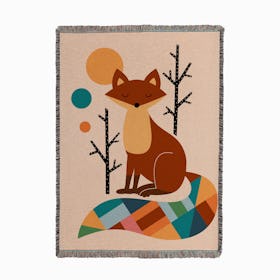 Rainbow Fox Woven Throw