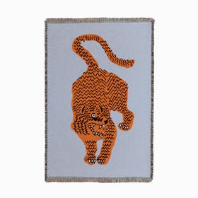 Tiger Blue Small Woven Throw